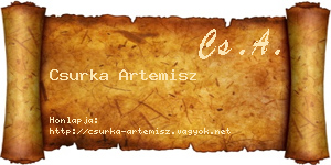 Csurka Artemisz névjegykártya